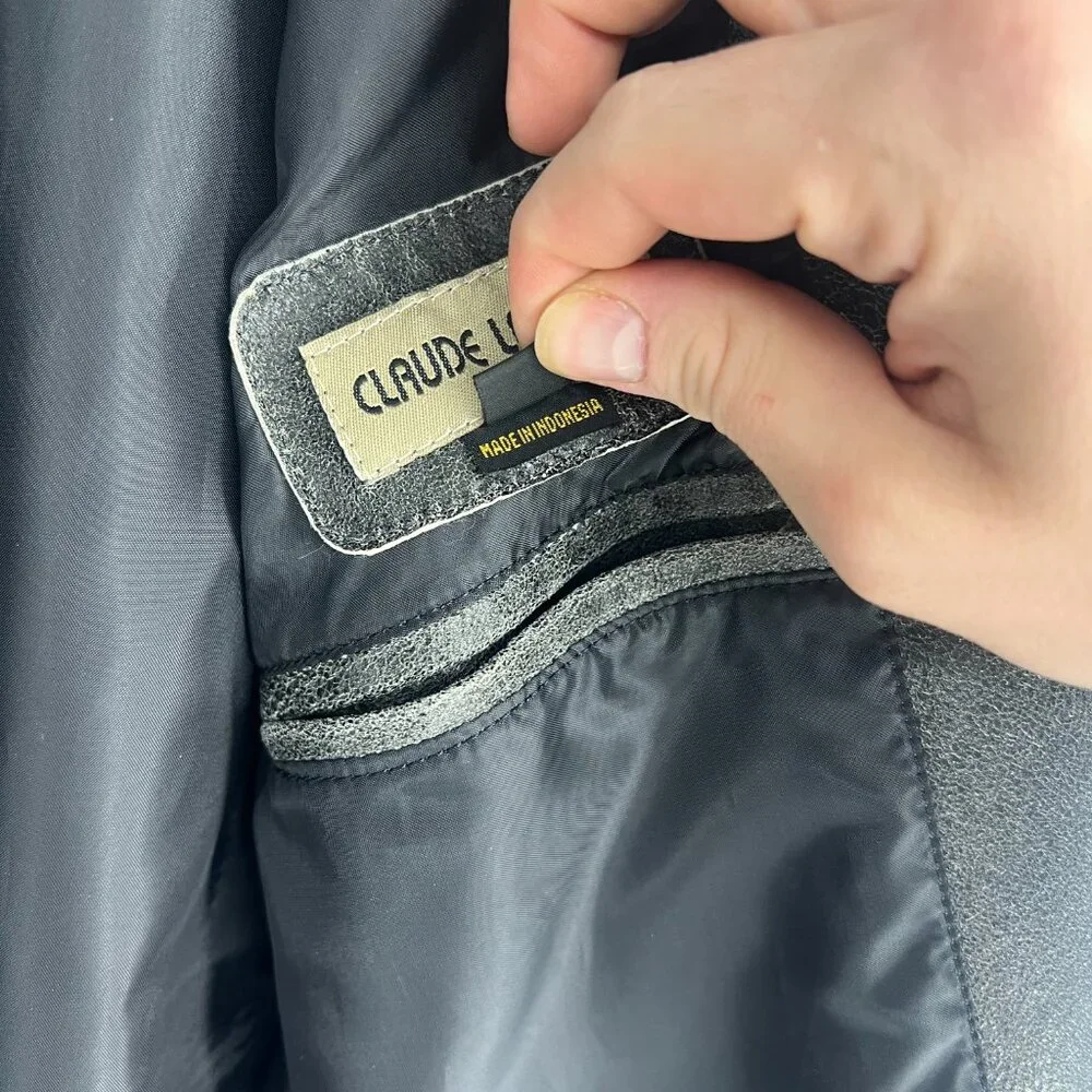 Vintage Claude Lamont Leather Jacket 42R - Picture 10 of 13
